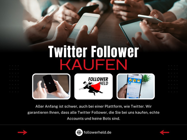 Twitter Follower kaufen wirkt sich entscheidend auf die Wahrnehmung Ihrer Marke aus. „Zielgerichtetes Wachstum erweitert nicht nur die Reichweite, sondern steigert ebenfalls das Engagement.“Beim Kaufen von Twitter-Followern ist die Wahl des Anbieters entscheidend. Achten Sie auf Anbieter mit echtem, engagiertem Publikum. Qualität zählt mehr als Quantität. 

Lesen Sie unsere Blogs:
https://followerheld.medium.com/
https://followerheld.wordpress.com/
https://followerheld.tumblr.com/

Weitere Links:
https://www.behance.net/followerheld
https://www.flickr.com/people/followerheld/
https://issuu.com/followerheld