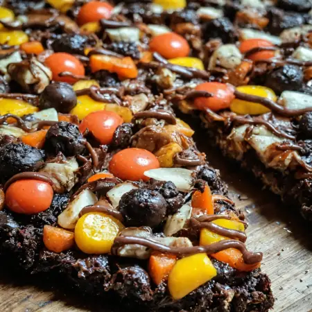 Spooky Good Halloween Brownie Pizza