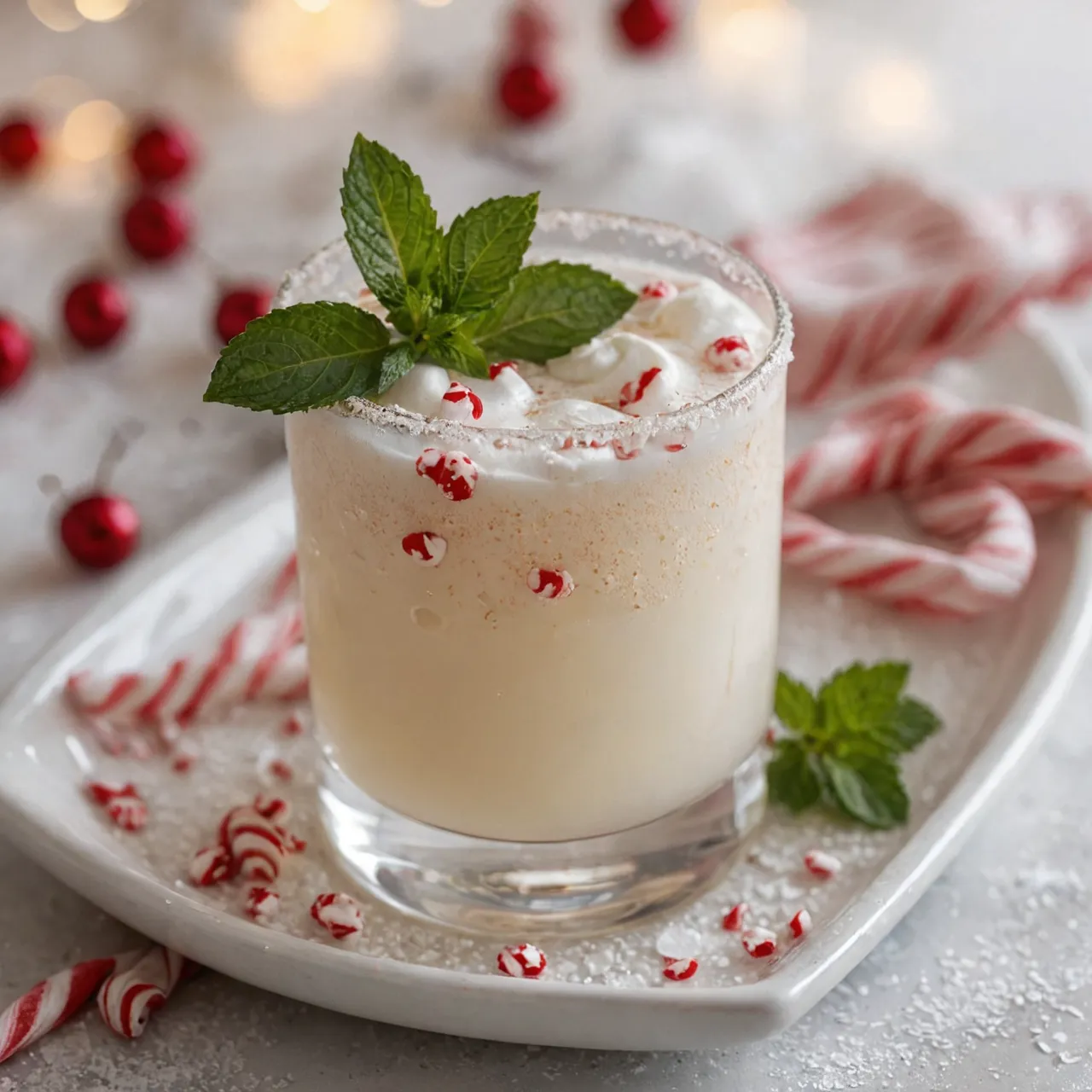 Peppermint White Russian Cocktail - Festive Holiday Recipe