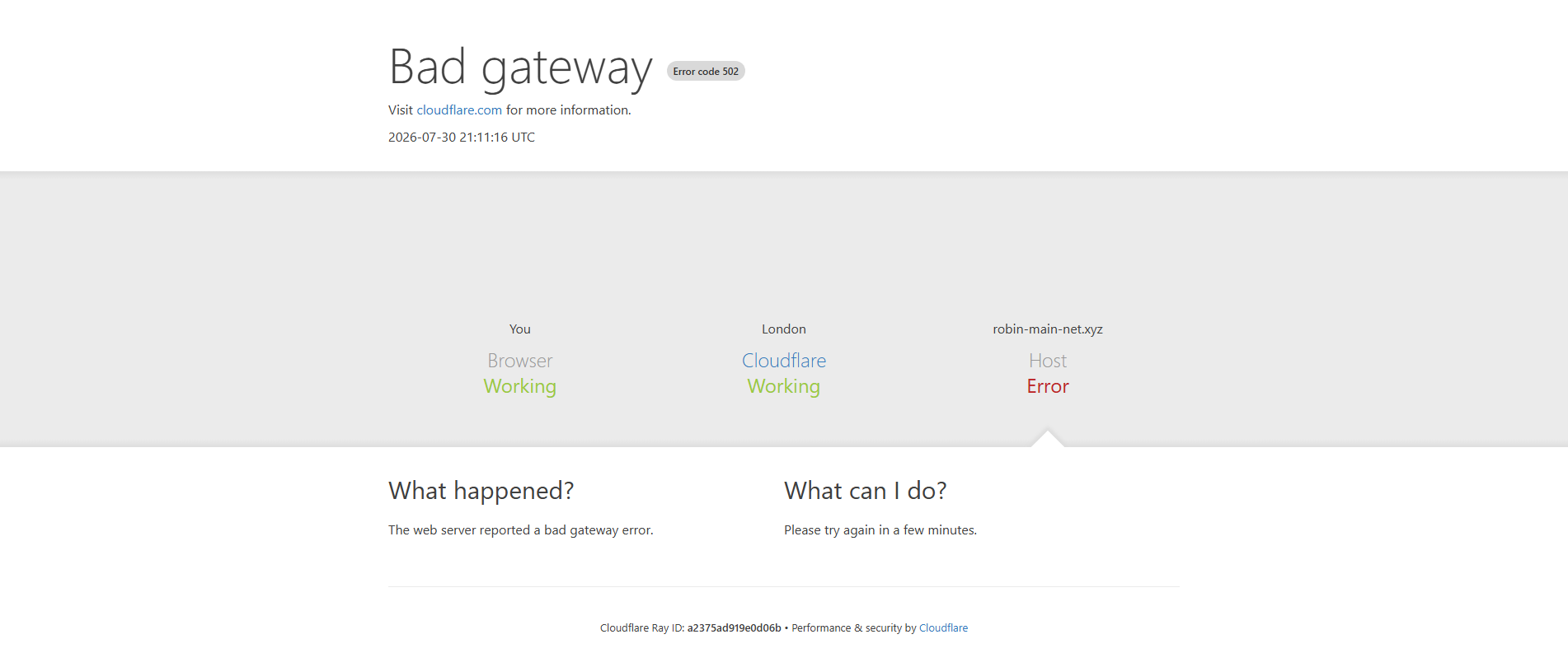 Forensic screenshot of robin-main-net.xyz showing the phishing page layout