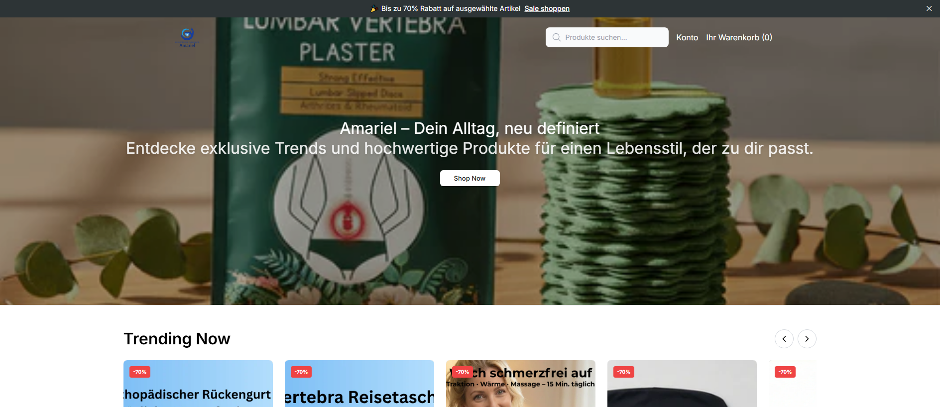 Stored capture of amarielife.shop