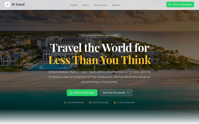 Symiles landing page built by TapDash
