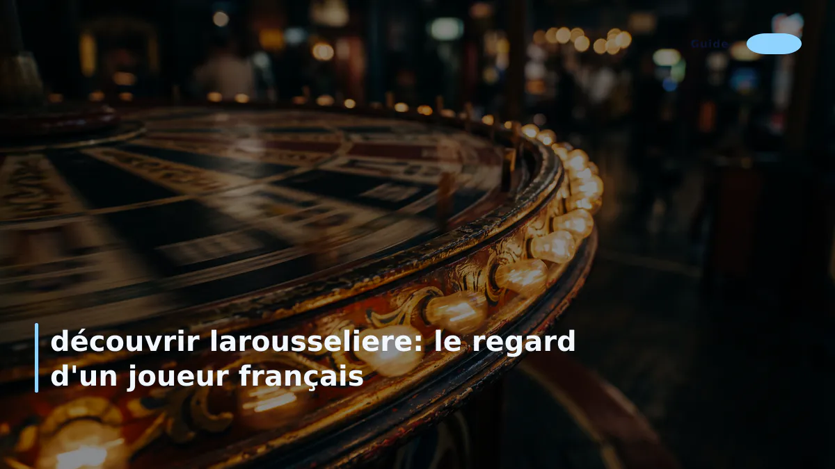 découvrir larousseliere: le regard d'un joueur français