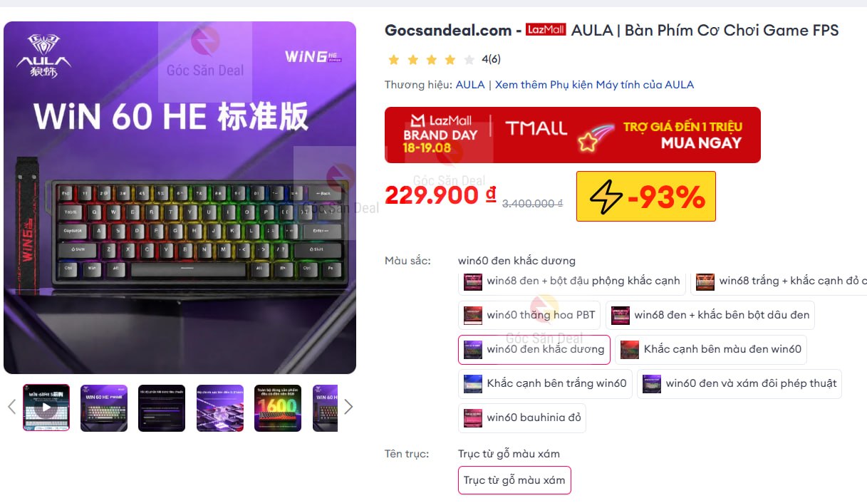 AULA | Bàn Phím Cơ Chơi Game FPS