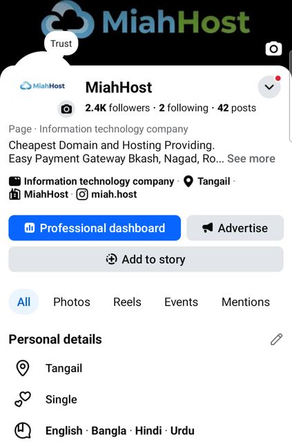 Facebook Page Review Snapshot