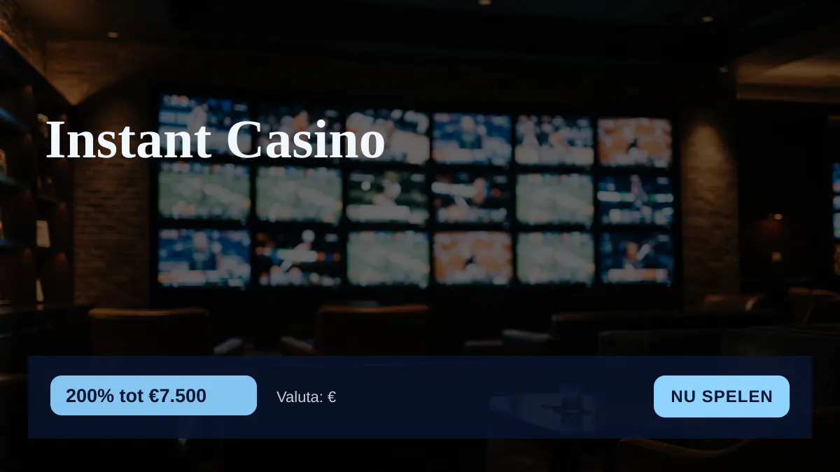 Instant Casino — welkomstbonus 200% tot €7.500 + 25 FS, betalingen: Visa, Mastercard, Sofort, Giropay, Pix