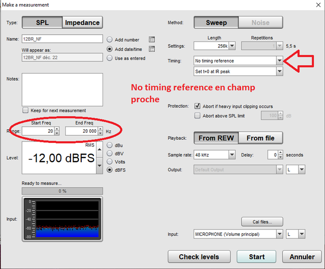REW SPL NF measurement