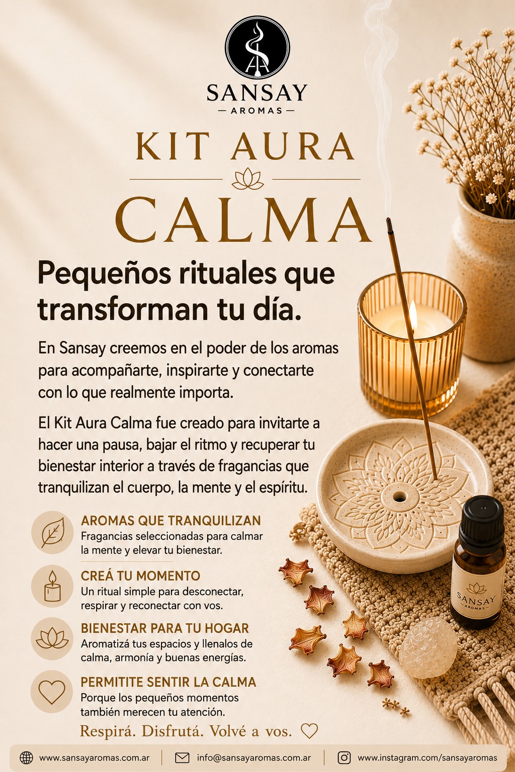 Contenido del Mini Kit Aura de Calma
