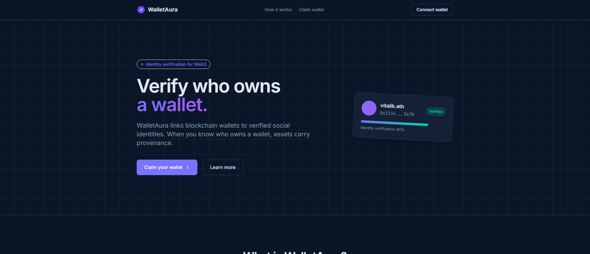 Screenshot of walletaura.com
