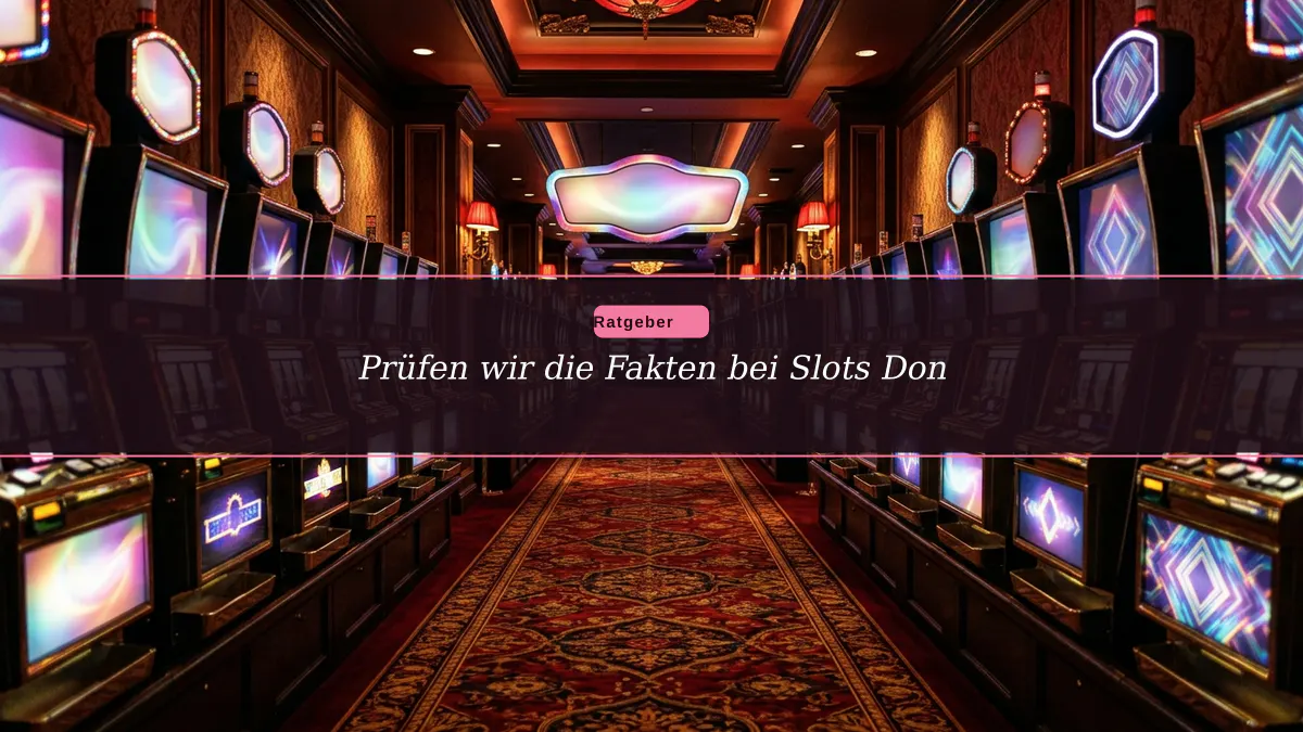 Prüfen wir die Fakten bei Slots Don