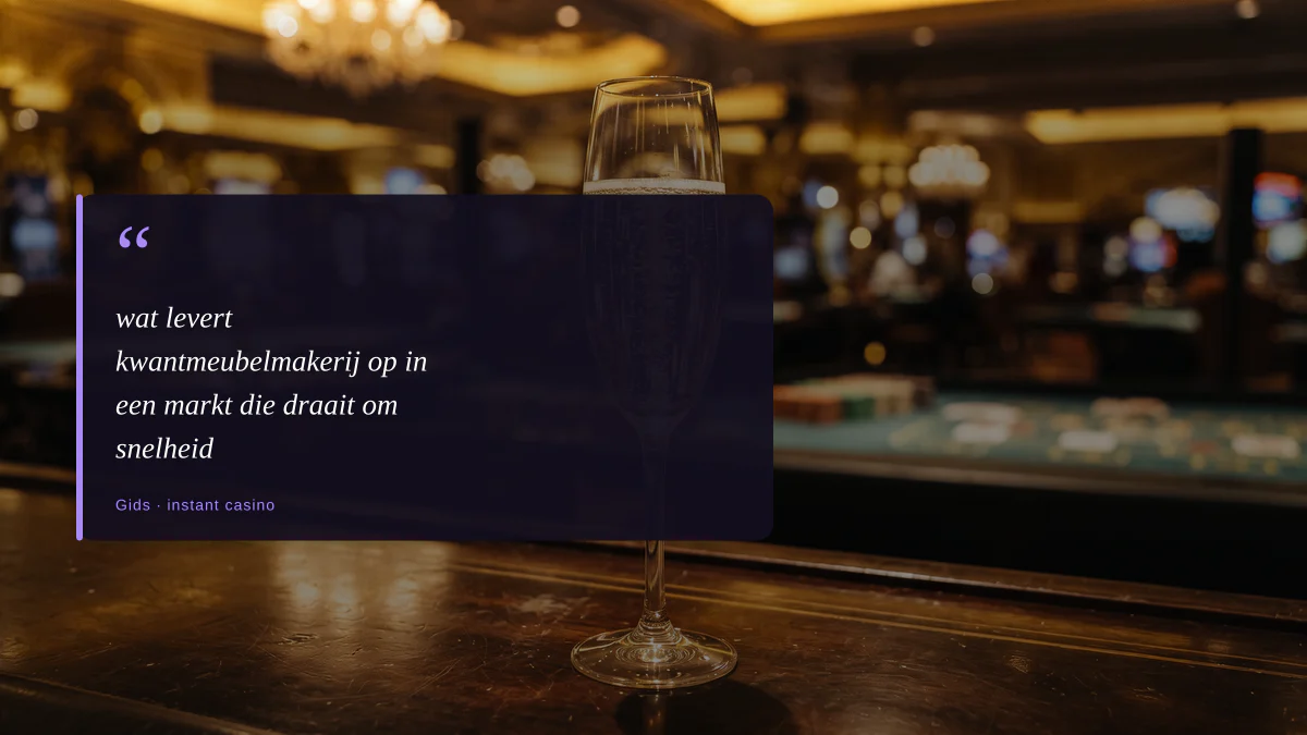 wat levert kwantmeubelmakerij op in een markt die draait om snelheid