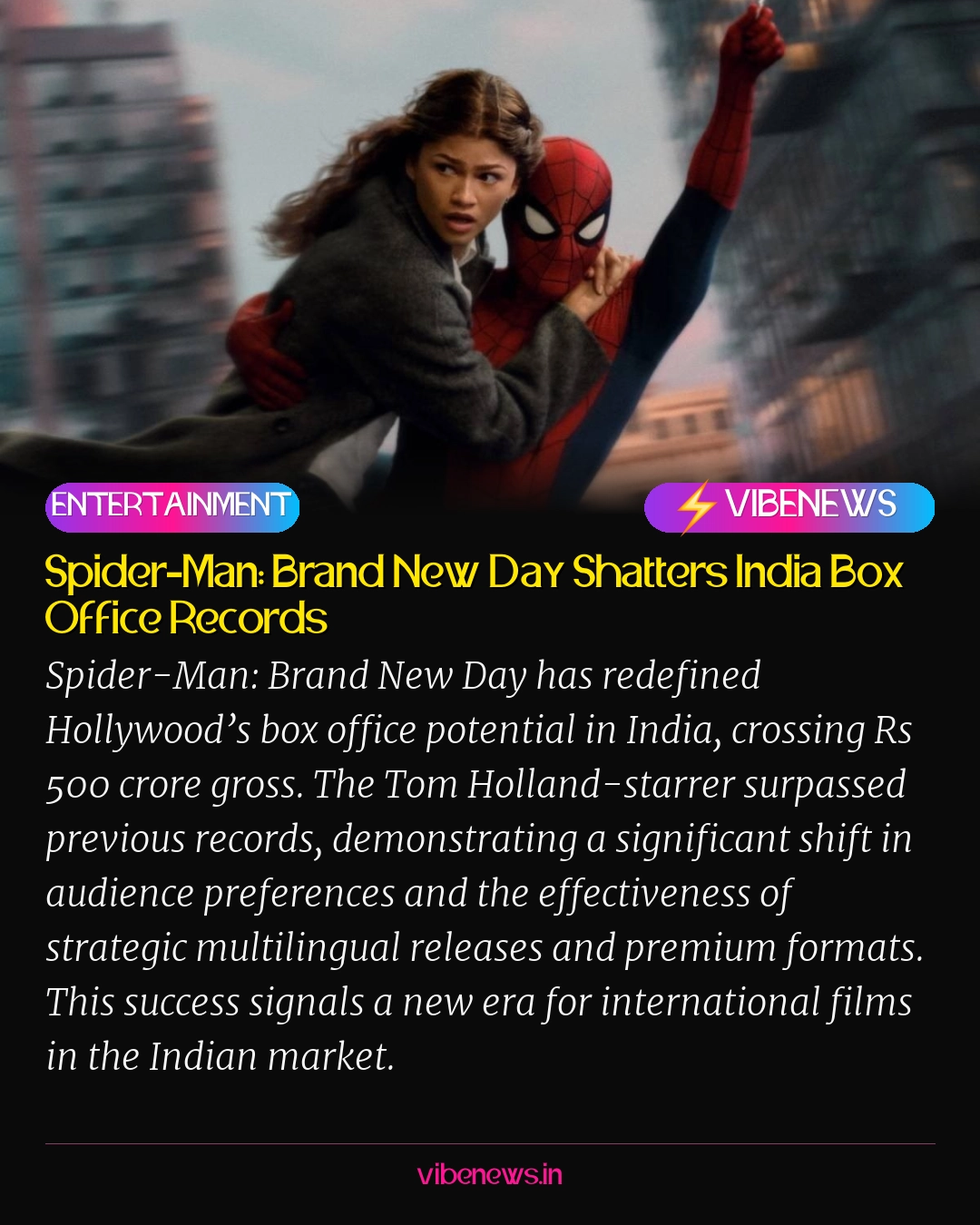 Spider-Man: Brand New Day Shatters India Box Office Records