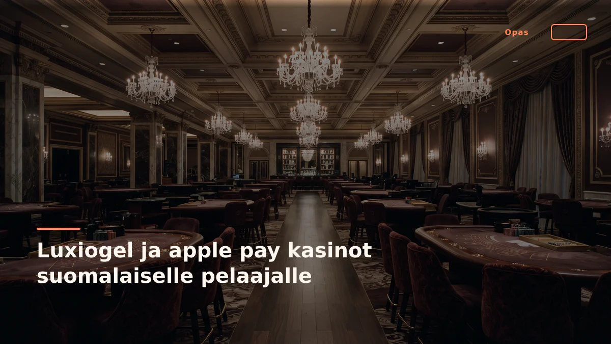 Luxiogel ja apple pay kasinot suomalaiselle pelaajalle