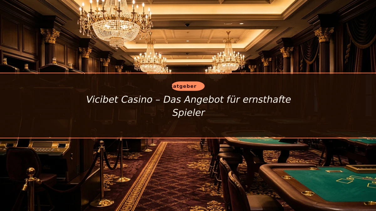 Vicibet Casino – Das Angebot für ernsthafte Spieler