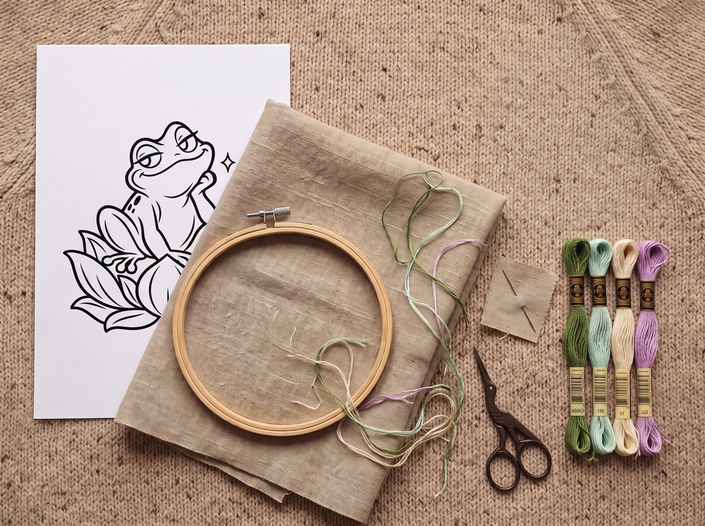Smug Frog on Lotus materials arrangement