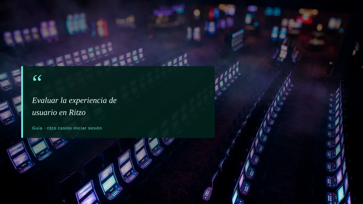 Evaluar la experiencia de usuario en Ritzo