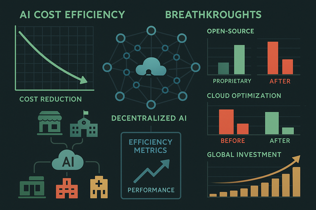 Illustration for the article: AI Cost Revolution: How Efficiency Breakthroughs Are Making AI Accessible
