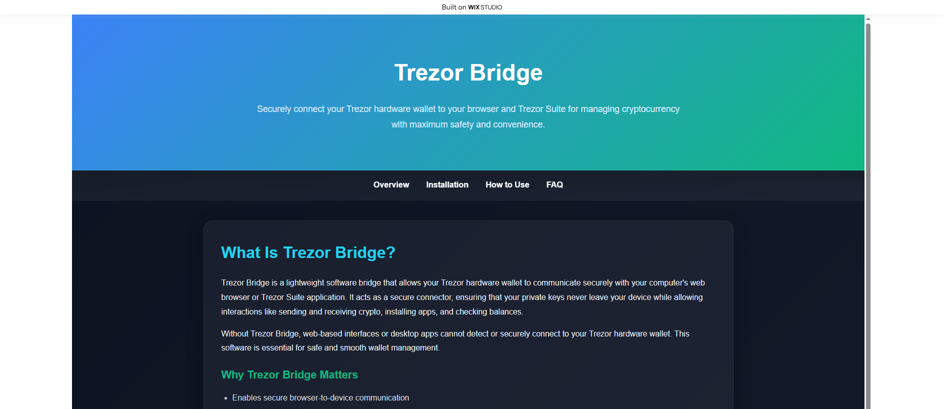 Stored capture of homepage-trexor.wixstudio.com
