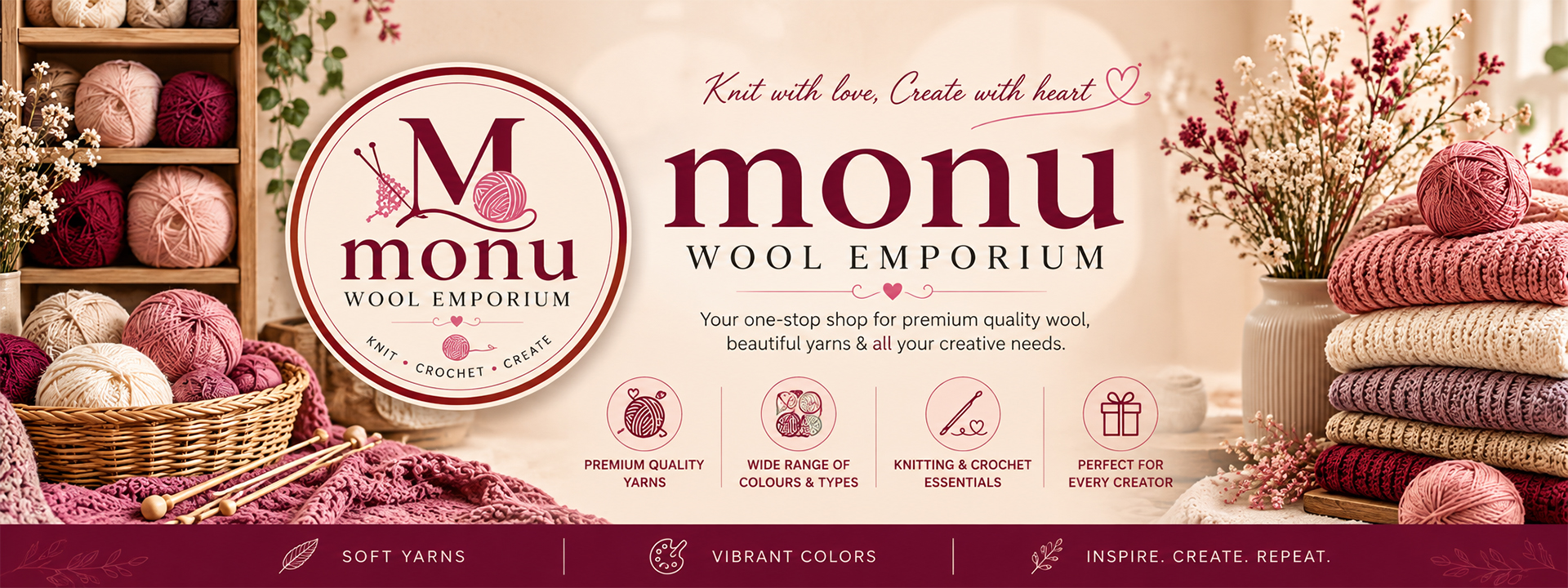 Monu Wool Emporium premium yarns and handmade crochet collection
