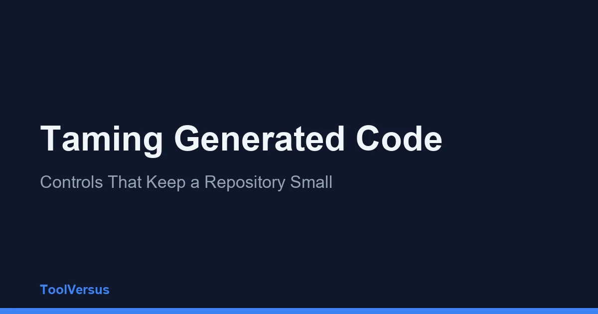 Taming Generated Code