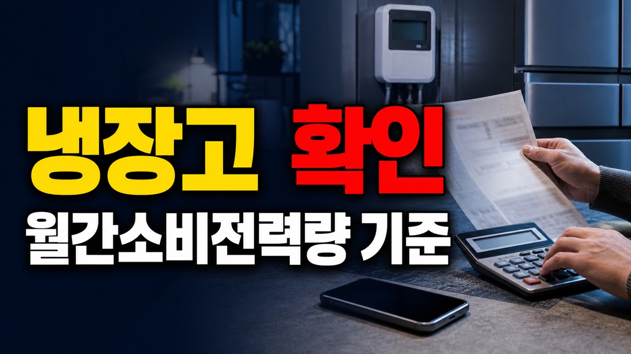 냉장고 월간소비전력량으로 여름 전기요금 차이 계산하는 순서 관련 핵심 정보를 상징적으로 보여주는 썸네일 이미지