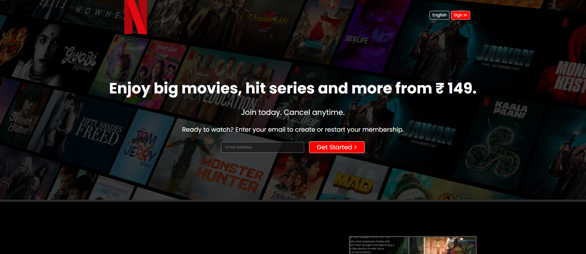 Stored capture of netflix.patelrudra.in