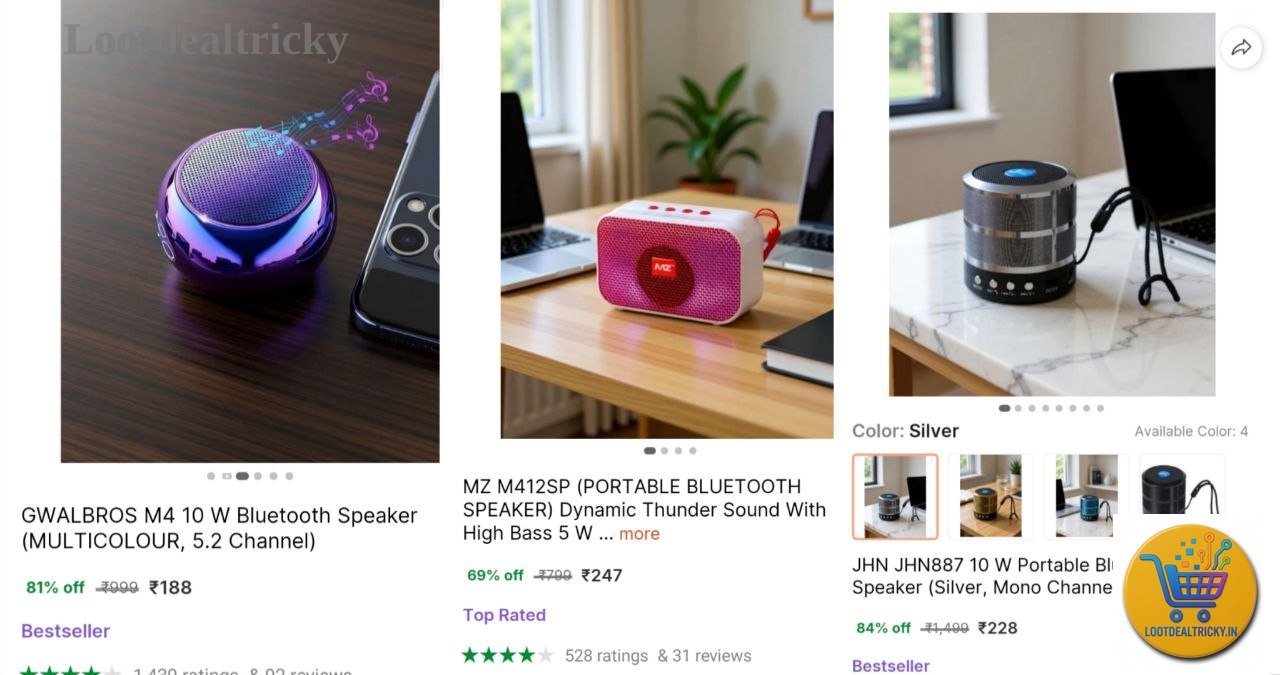 Bluetooth Speaker At – Just ₹188 | Exclusive Sale Discount