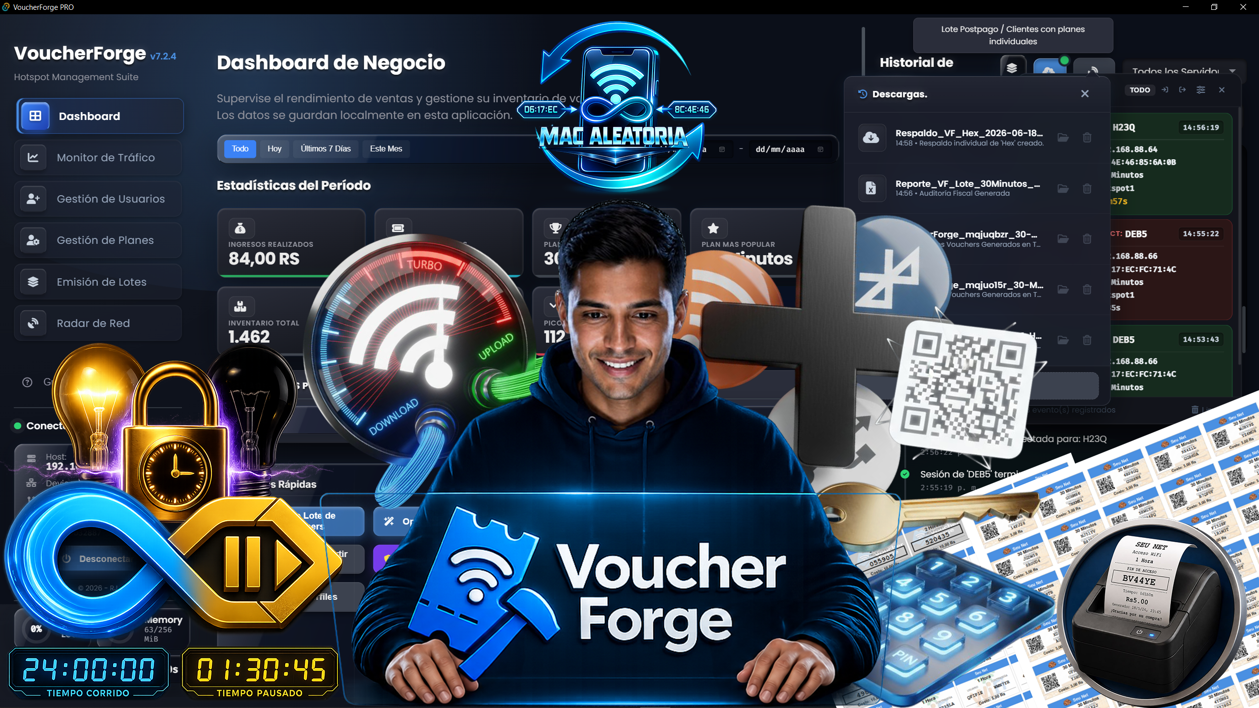 VoucherForge Pro v7.2.4 — Dashboard