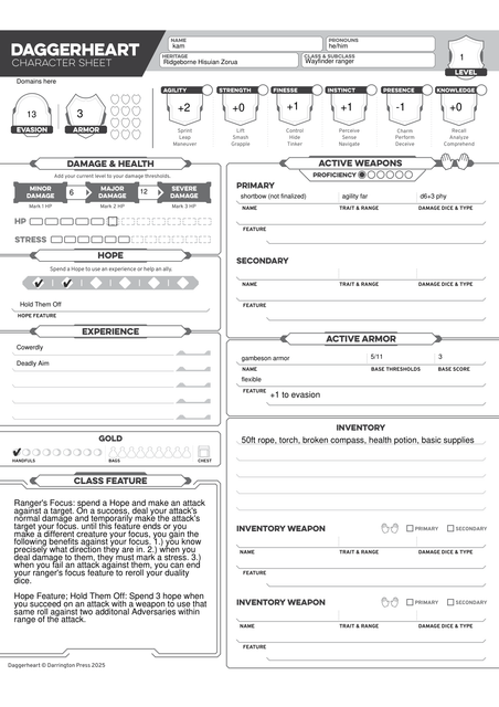 kam character sheet 1