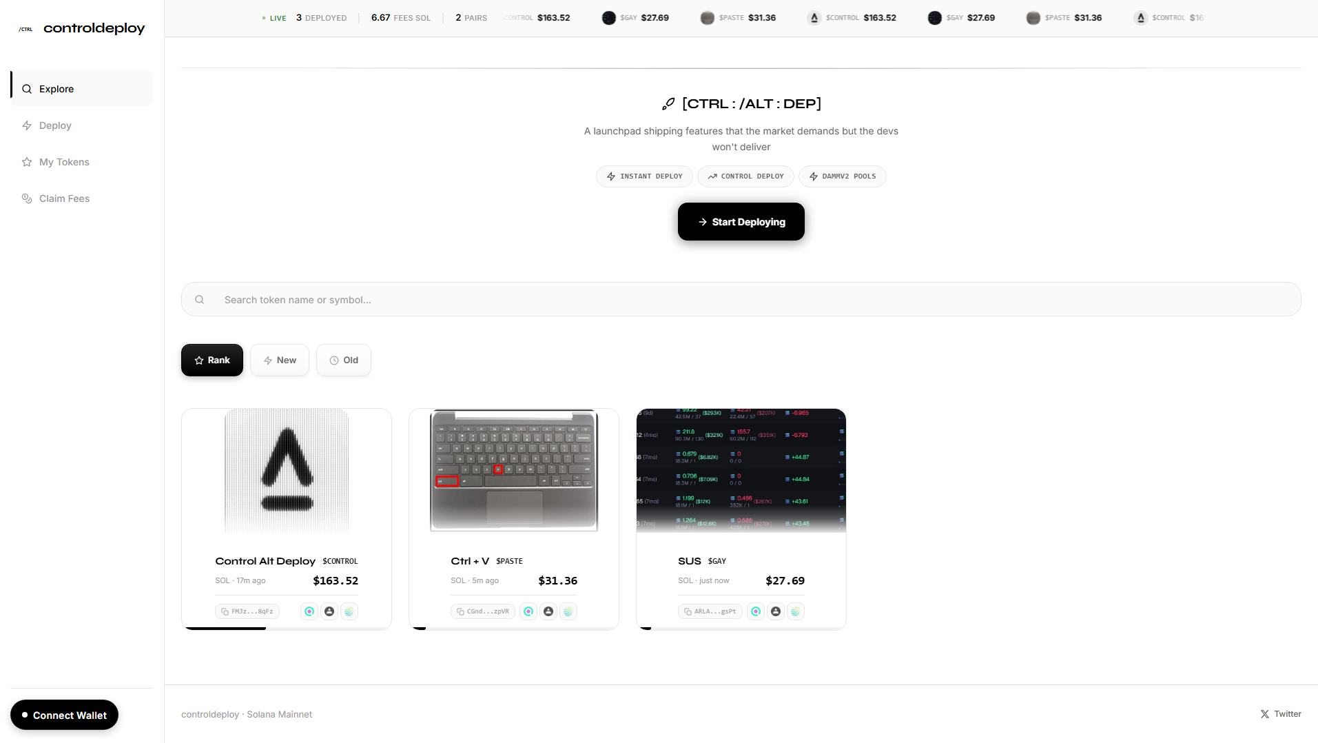 Screenshot of controldeploy.world