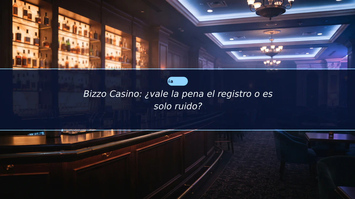 Bizzo Casino: ¿vale la pena el registro o es solo ruido?