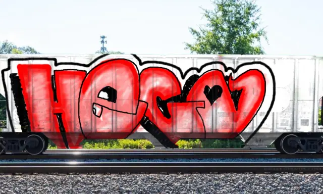 Graffiti artwork by h3ca