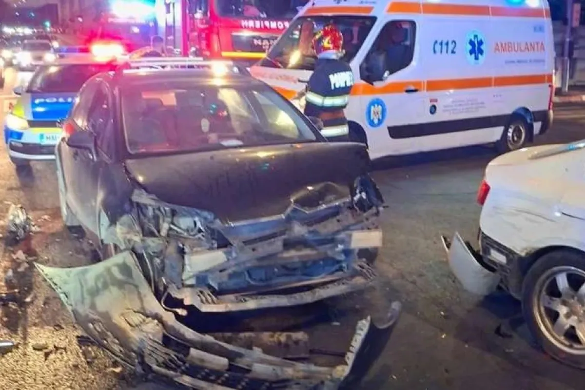 Accident grav în Sibiu: cinci răniți, printre care un copil de 7 ani
