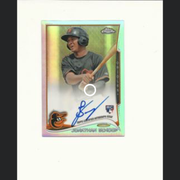 2014 Topps Chrome Jonathan Schoop Blue Refractor Autograph /199