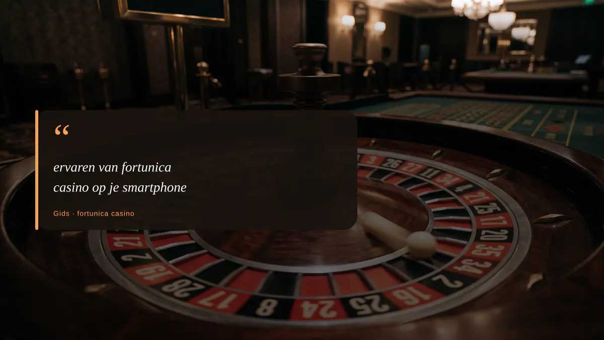 ervaren van fortunica casino op je smartphone