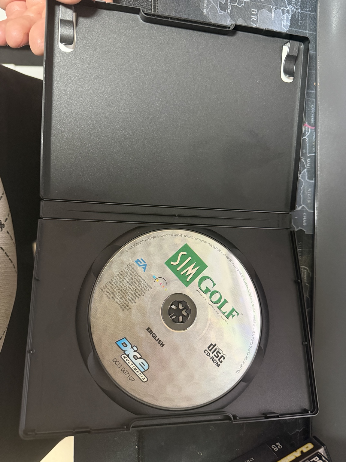 SimGolf English CD in its case