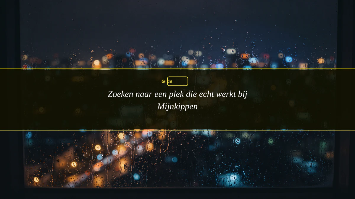 Zoeken naar een plek die echt werkt bij Mijnkippen