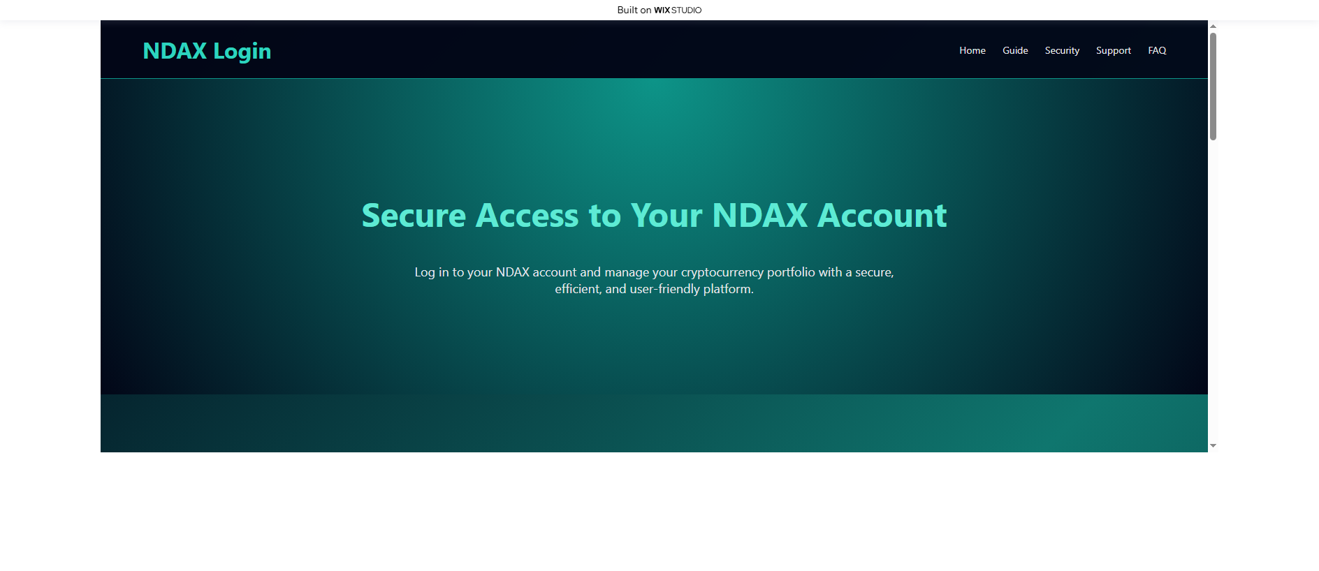 Screenshot of ndaxio-en.wixstudio.com