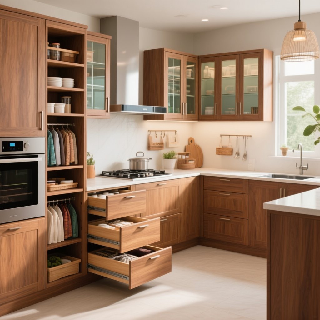 Modern Indian Modular Kitchen with Smart Storage Solutions