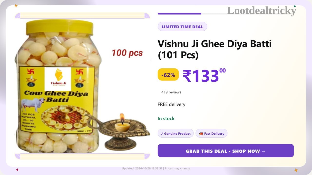 Vishnu Ji Ghee – Just ₹133 | Limited Time Loot Offer