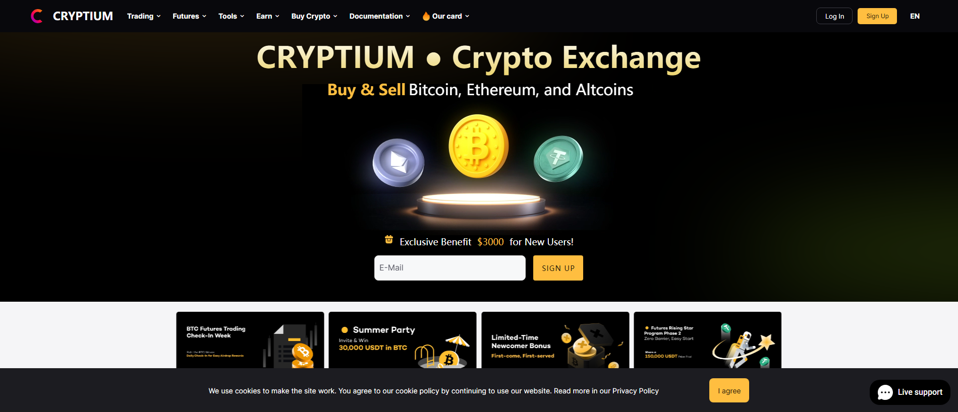 Screenshot of cryptium.cc