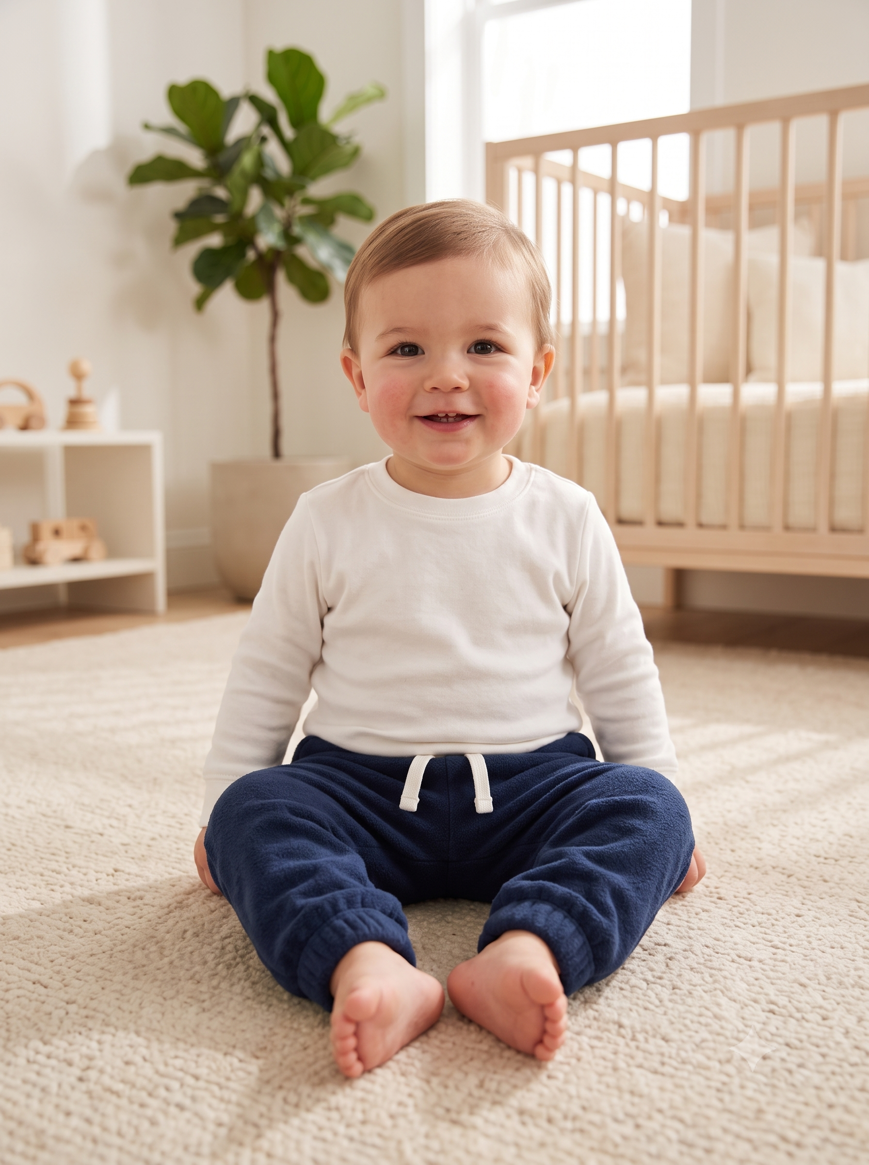 Pantalón friza bebé con puño