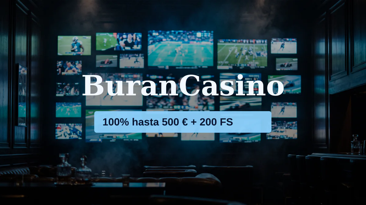 BuranCasino — bono de bienvenida 100% hasta 500 € + 200 FS, pagos: Visa, Mastercard, Skrill, Neteller, Paysafecard