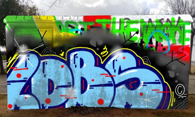 Graffiti artwork by LPBER
