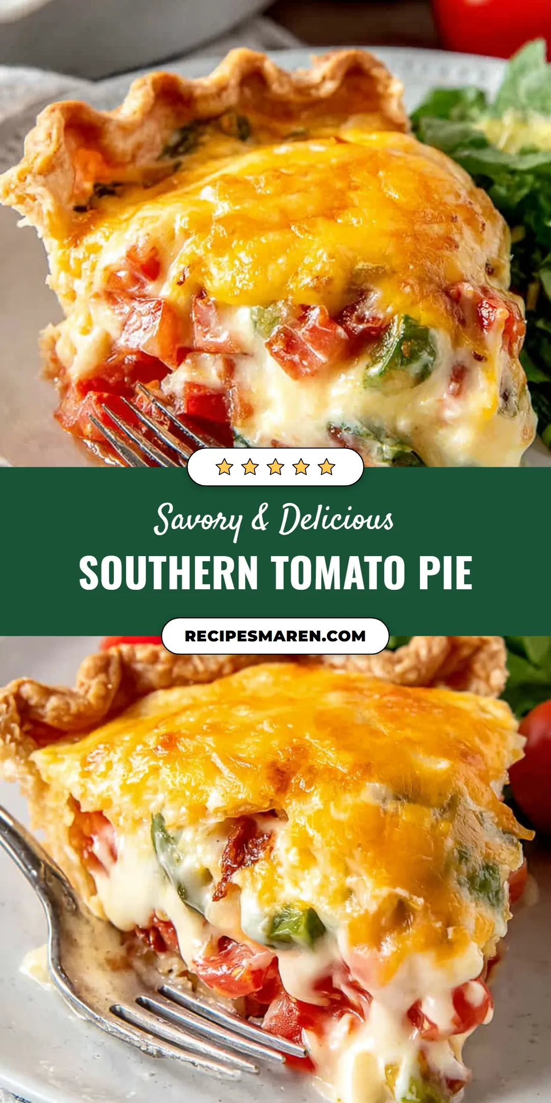 Discover how to make a delicious Savory Southern Tomato Pie that will impress your family and friends. This easy homemade recipe is packed with fresh tomatoes, creamy cheese, and a buttery crust, making it the best dish for summer gatherings or picnics. With just a few simple ingredients, you can create a delightful savory pie that is sure to be a hit at any table. Click for the full recipe.