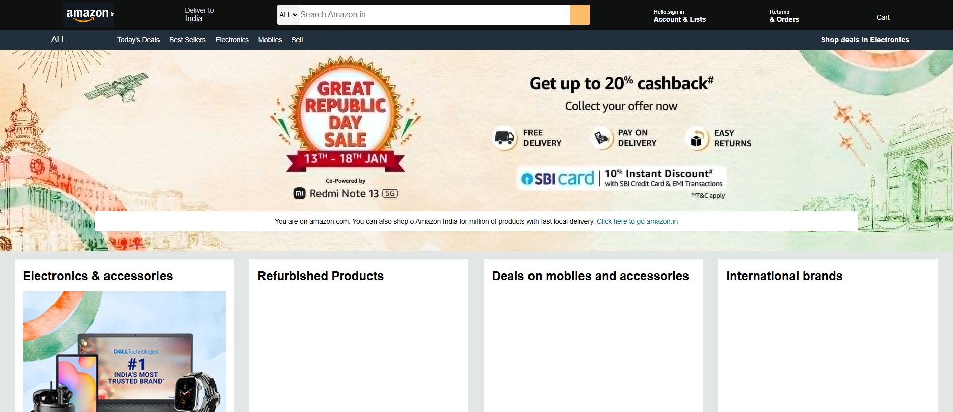 Stored capture of amazon-clone-olive-one.vercel.app