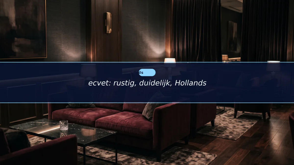 ecvet: rustig, duidelijk, Hollands
