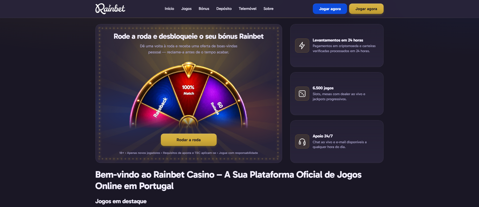 Stored capture of pt-rainbet.com