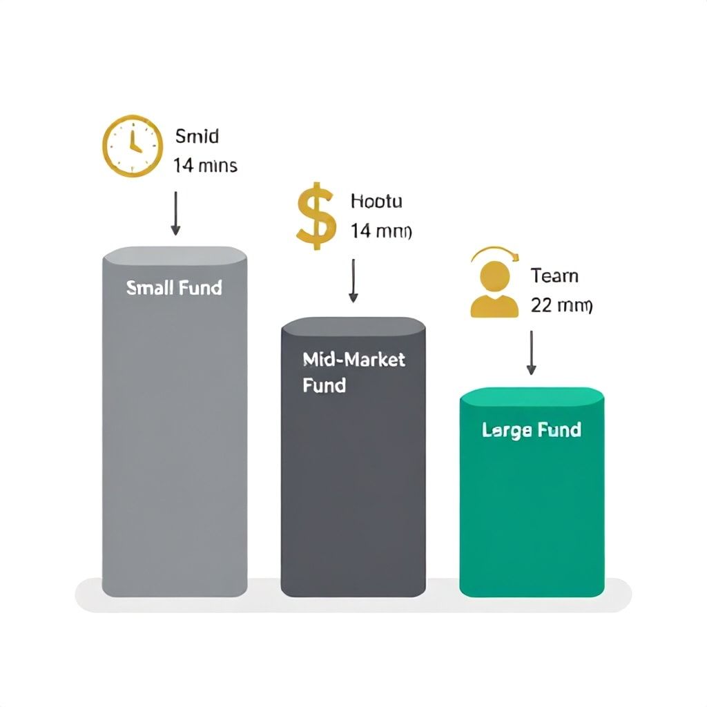 Visual comparison of ESG implementation budgets, timelines, and teams by private equity fund size