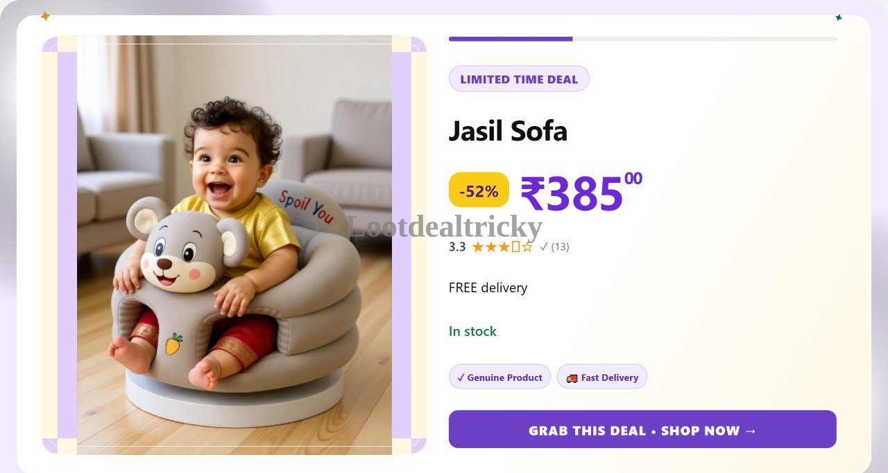   sofa For Kids – Just ₹385 | Limited Time Loot Offer